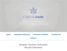 Tablet Screenshot of capitalparkgroup.com